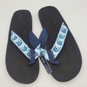 New Simply Southern Men's Fish Flip Flop Sandals XXL